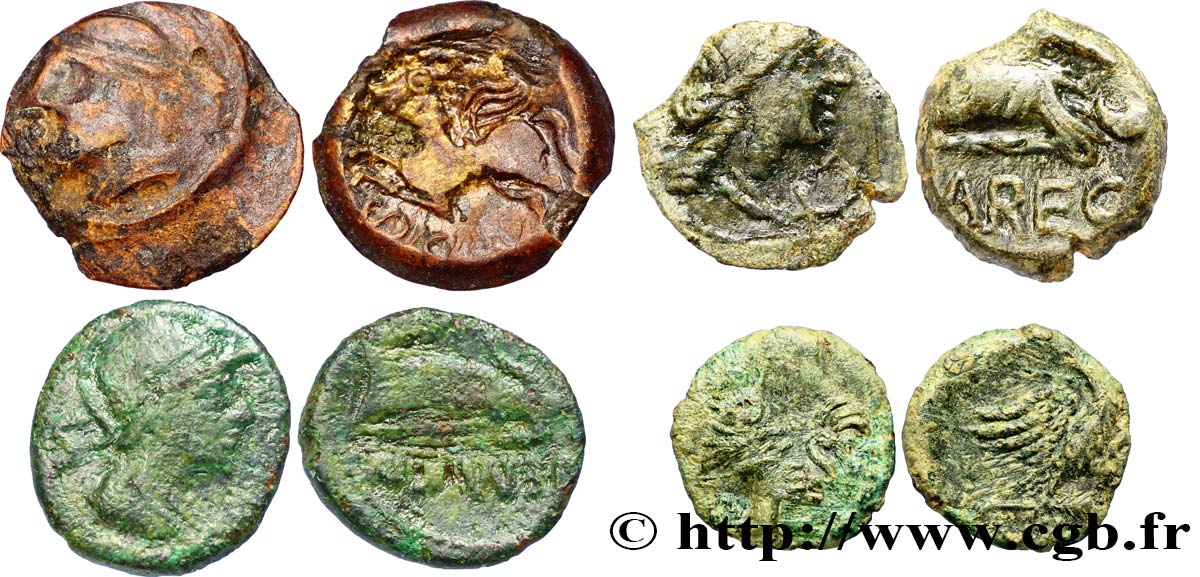 Gallia Lot de 4 bronzes lote