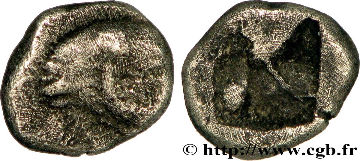 MASSALIA - MARSEILLES Hémiobole à la tête de bélier à gauche, du trésor d’Auriol q.BB