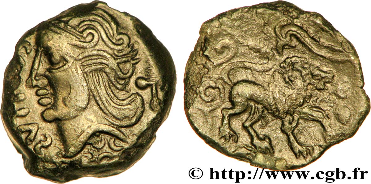 VELIOCASSES (Area of Norman Vexin) Bronze SVTICOS, classe II au lion AU/VF