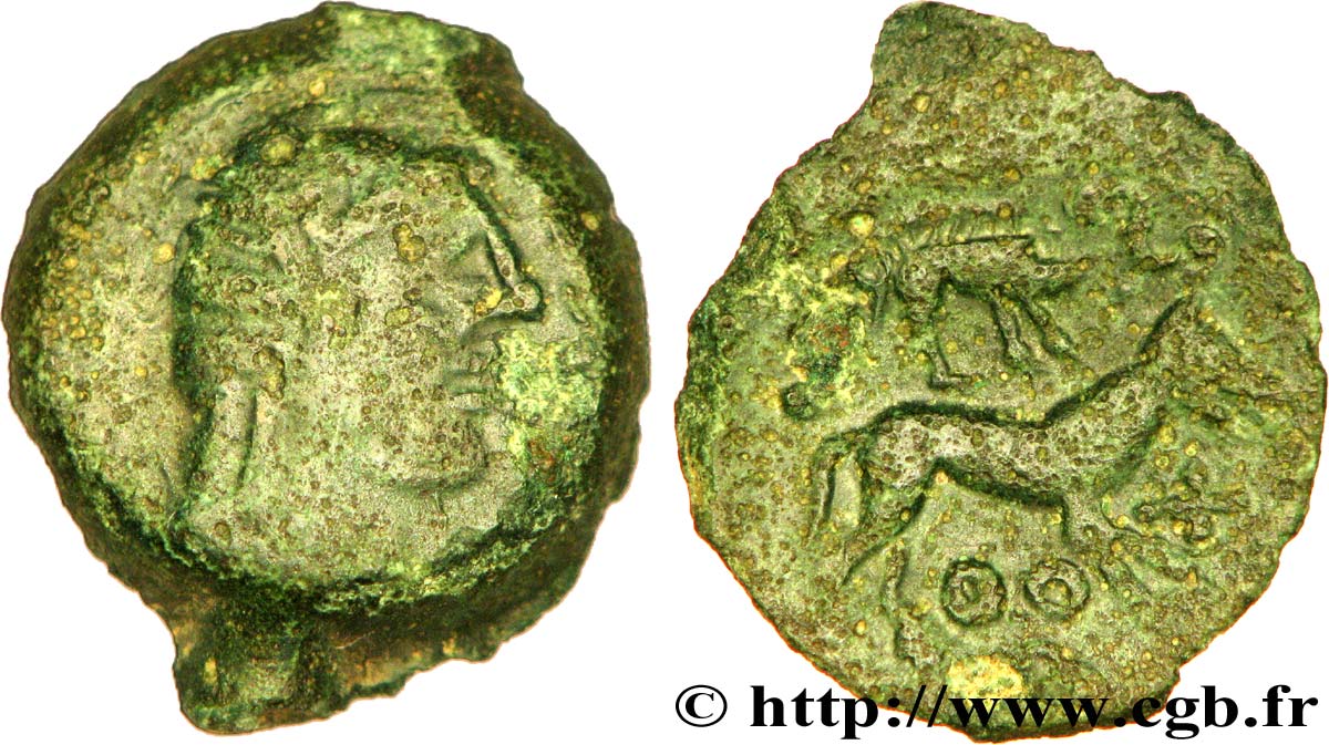 VÉLIOCASSES (Région du Vexin normand) Bronze SVTICOS au loup surmonté d’un sanglier TB/TB+