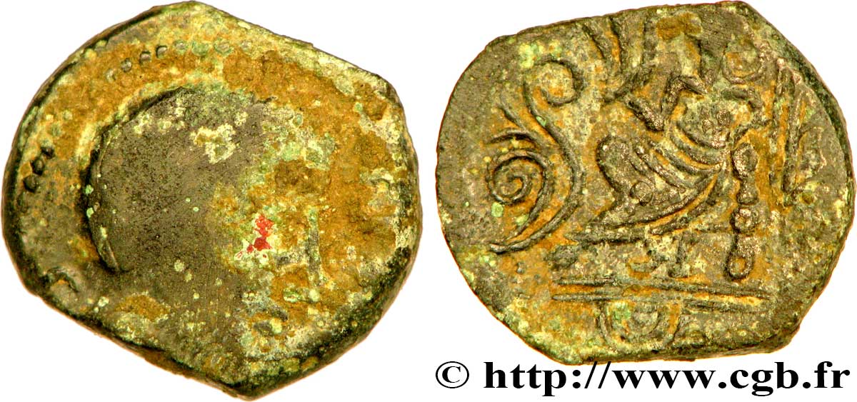 GALLIEN - CARNUTES (Region die Beauce) Bronze PIXTILOS classe V à la “déesse assise” S/fSS