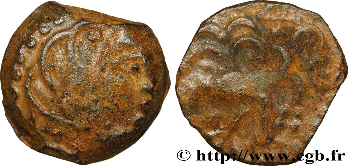 GALLIA - SENONES (Región de Sens) Bronze YLLYCCI à l’oiseau, classe IV BC+