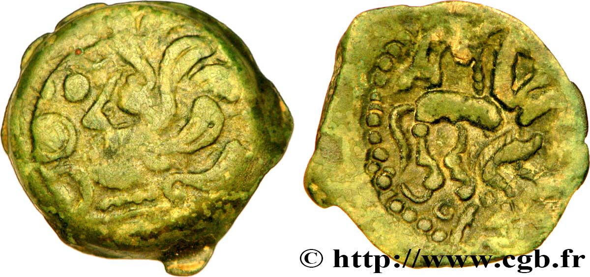 GALLIA BELGICA - SUESSIONES (Area of Soissons) Bronze DEIVICIAC, classe I XF/AU