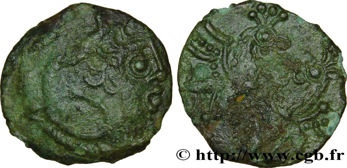 GALLIA - BELGICA - BELLOVACI (Regione di Beauvais) Bronze “au nageur et aux coqs affrontés” q.BB