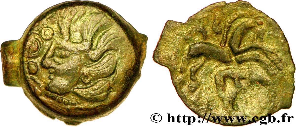 GALLIEN - BELGICA - SUESSIONES (Region die Soissons) Bronze DEIVICIAC, classe I fVZ/SS