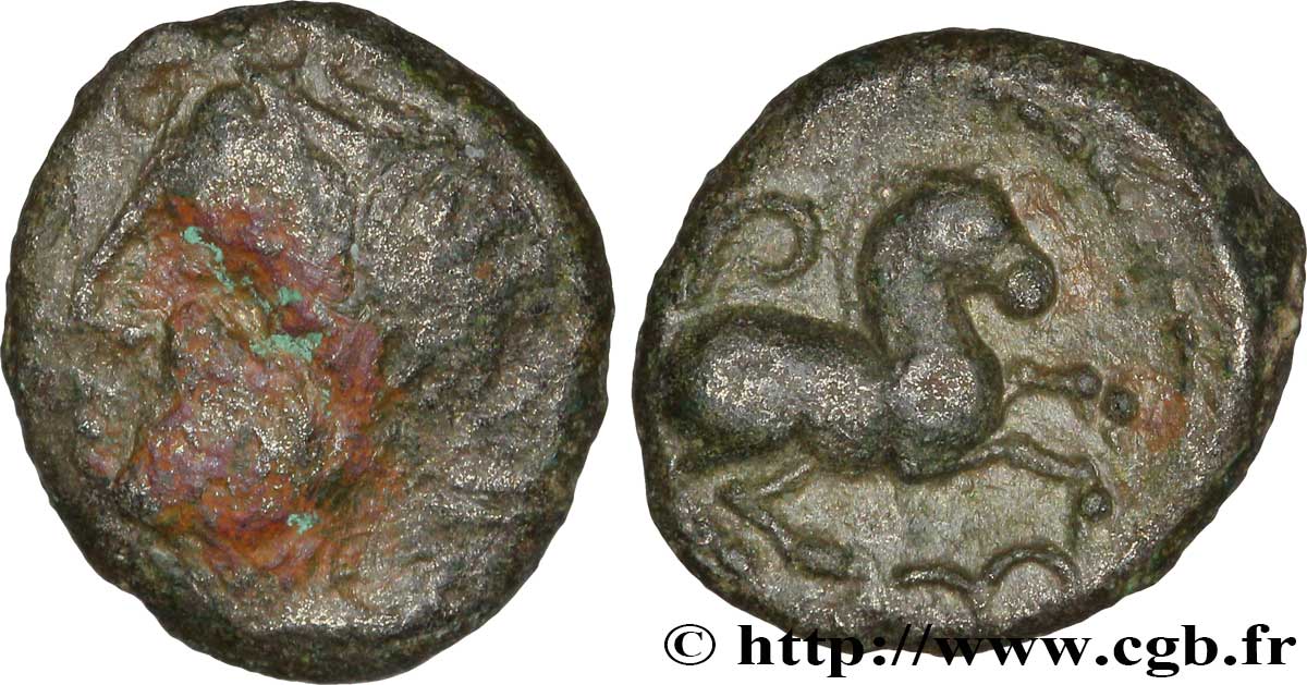 GALLIA - SANTONES / CENTROOESTE - Inciertas Petit billon au cheval et aux triskèles BN. 3844 BC+/EBC