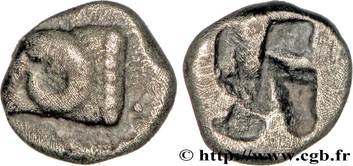 MASSALIA - MARSEILLE Hémiobole à la tête de bélier à gauche, du trésor d’Auriol XF