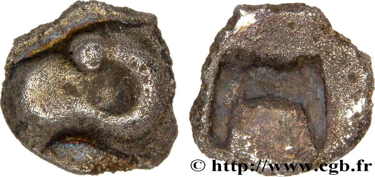 MASSALIA - MARSEILLE Hémiobole à la tête de bélier à gauche, du trésor d’Auriol TTB