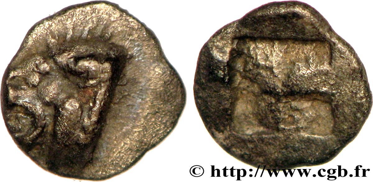 MASSALIA - MARSEILLES Hémiobole à la tête de lion, à gauche, du type du trésor d’Auriol  XF