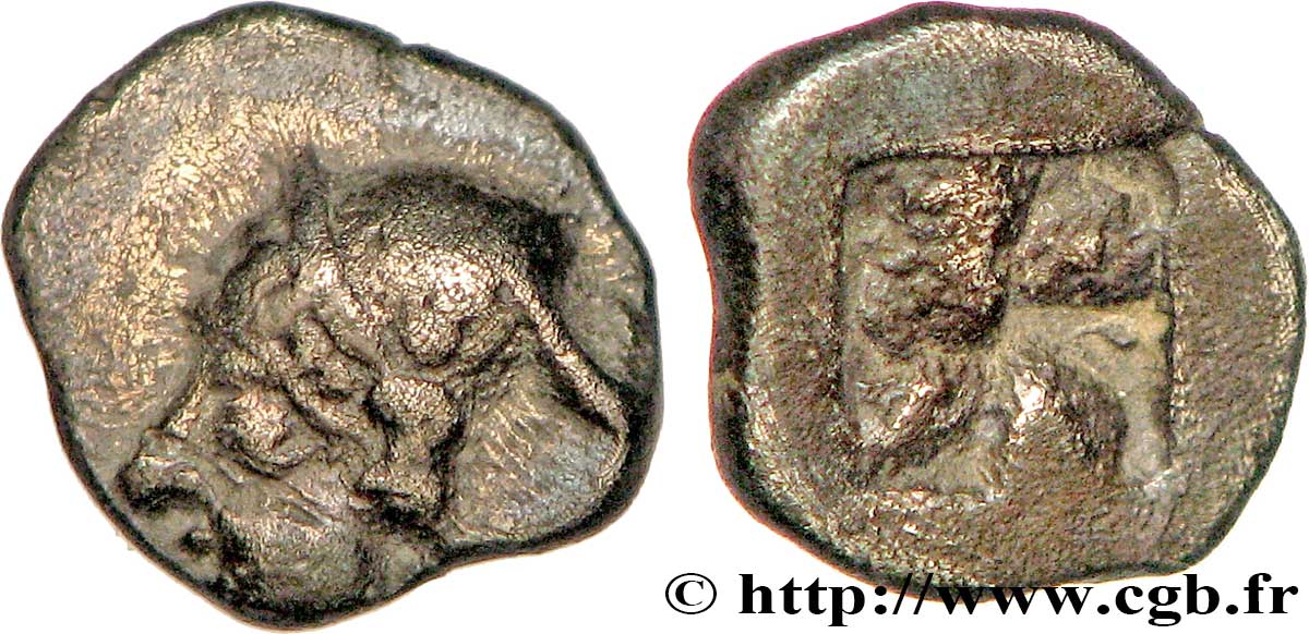 MASSALIA - MARSEILLE Hémiobole au bonnet perlé, tête à gauche, du trésor d’Auriol  TTB