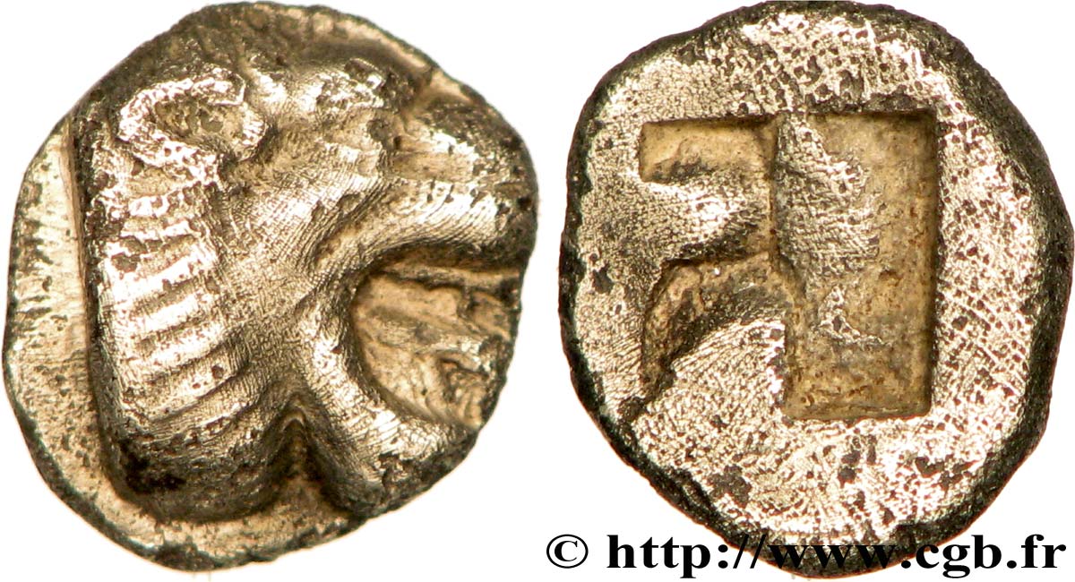MASSALIEN - MARSEILLES Hémiobole à la tête de lion, à droite, du type du trésor d’Auriol  SS