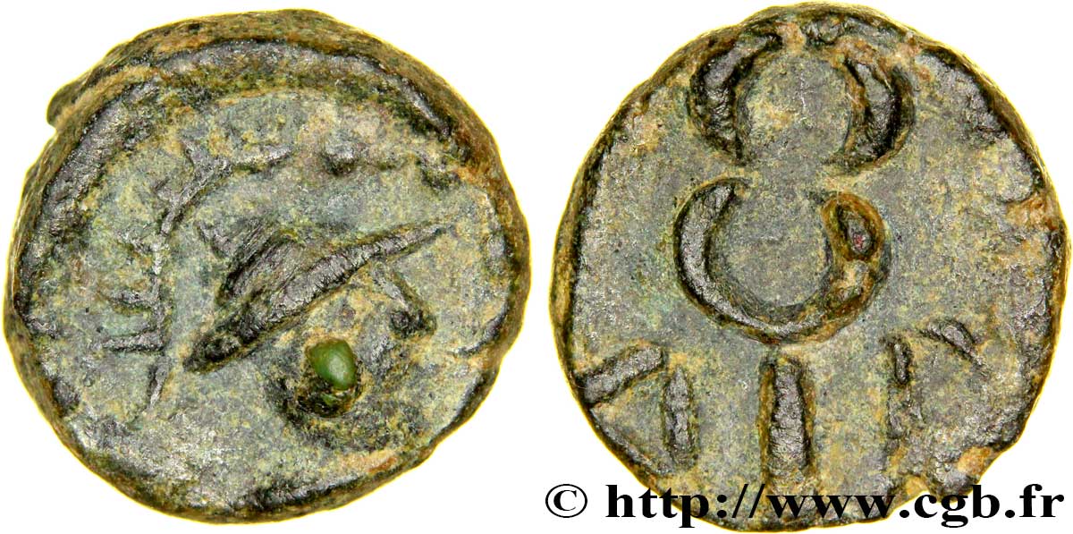 MASSALIA - MARSEILLES Petit bronze au caducée, stylisé AU
