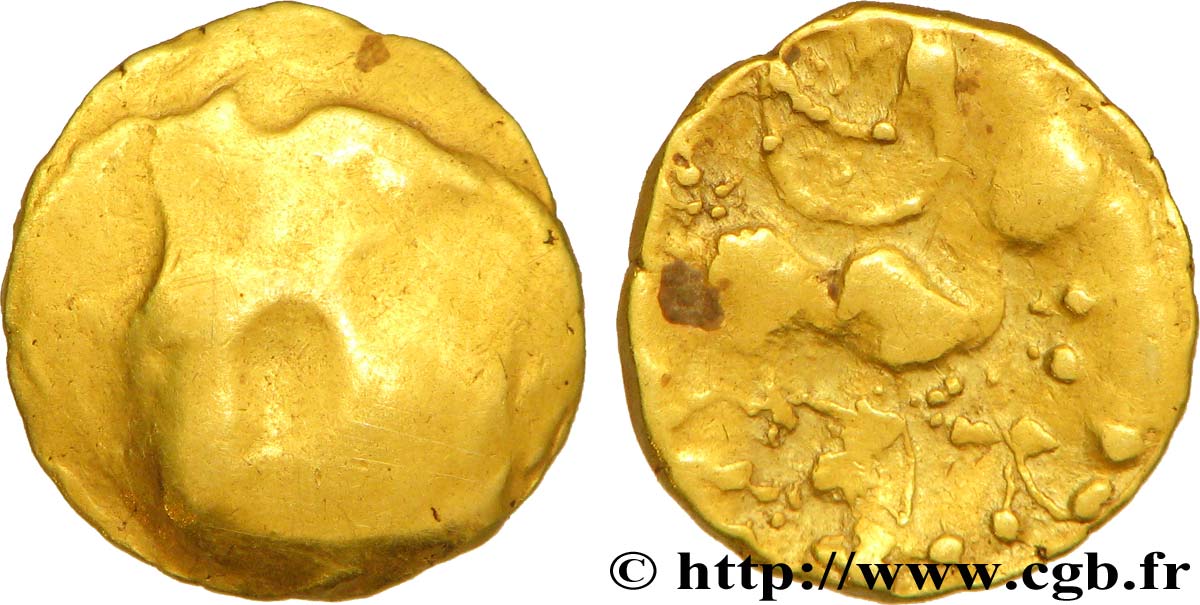 GALLIA BELGICA - ATREBATES (Regione di Arras) Quart de statère en or au croissant q.BB