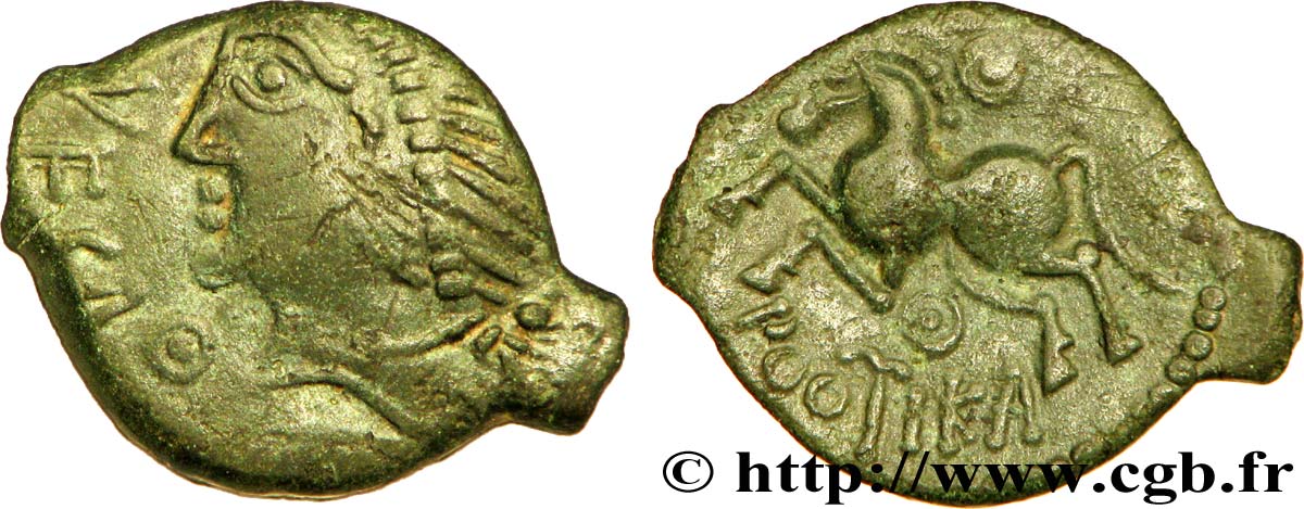 GALLIA BELGICA - MELDI (Area of Meaux) Bronze ROVECA, classe IIIa XF