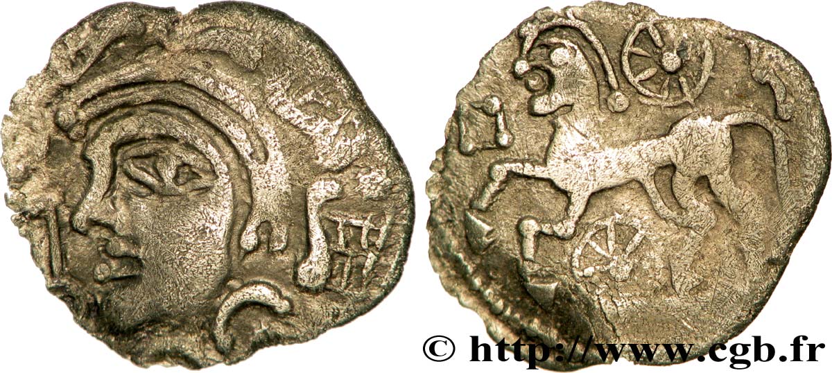 PARISII, Incertaines (Région de Paris) Drachme au cheval androcéphale, LT. 7858 TTB/TTB+