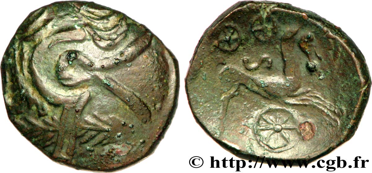 EDUENS, ÆDUI / ARVERNI, UNSPECIFIED Statère de bronze, type de Siaugues-Saint-Romain, classe IV AU