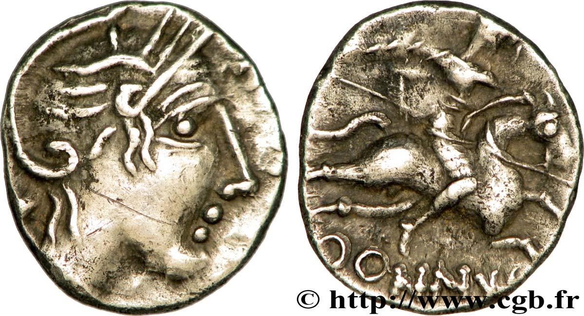 VALLÉE DU RHÔNE Denier au cavalier DVRNACOS / DONNVS TTB+