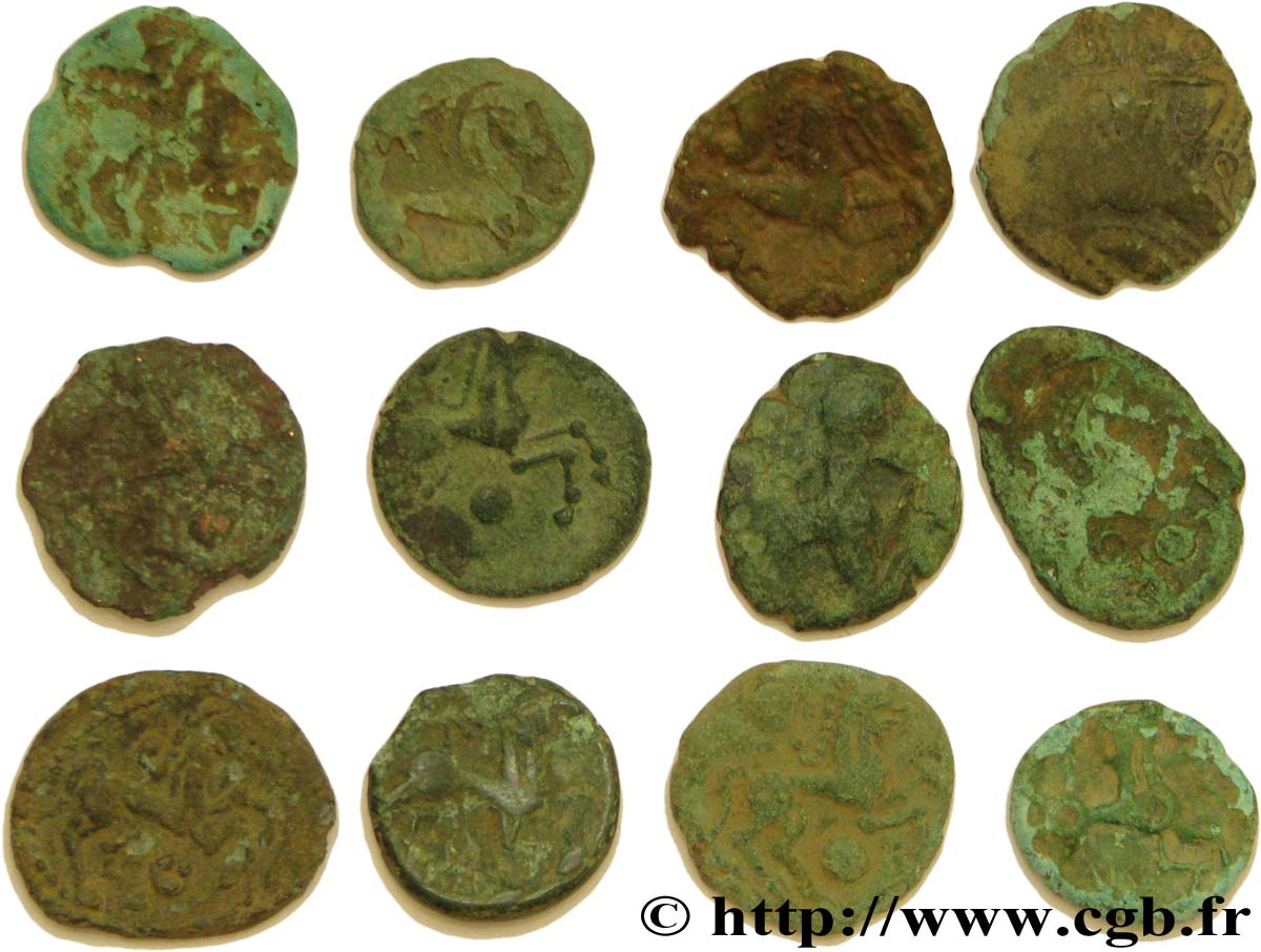GALLIA - BELGICA - BELLOVACI (Regione di Beauvais) Lot d’étude - 12 bronzes au personnage courant et assimilés lotto