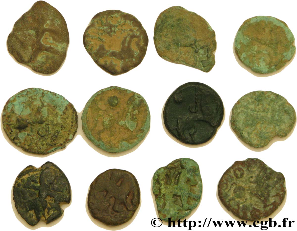 GALLIA - BELGICA - BELLOVACI (Región de Beauvais) Lot d’étude - 12 bronzes au personnage courant et assimilés lote