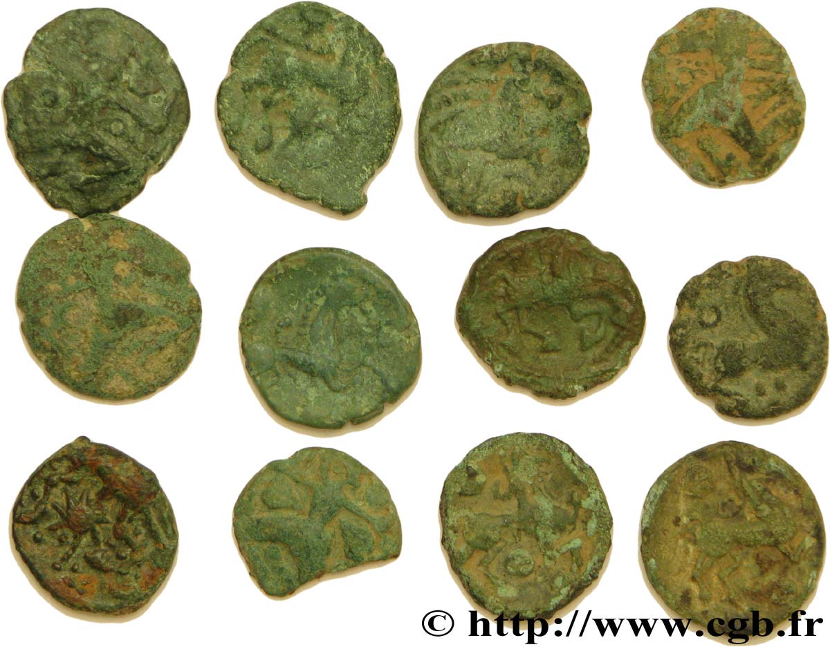 GALLIA - BELGICA - BELLOVACI (Regione di Beauvais) Lot d’étude - 12 bronzes au personnage courant et assimilés lotto
