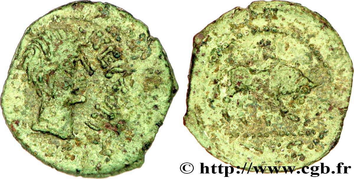 GALLIA - SANTONES / CENTROOESTE - Inciertas Bronze ATECTORI (quadrans) - de Levroux BC+