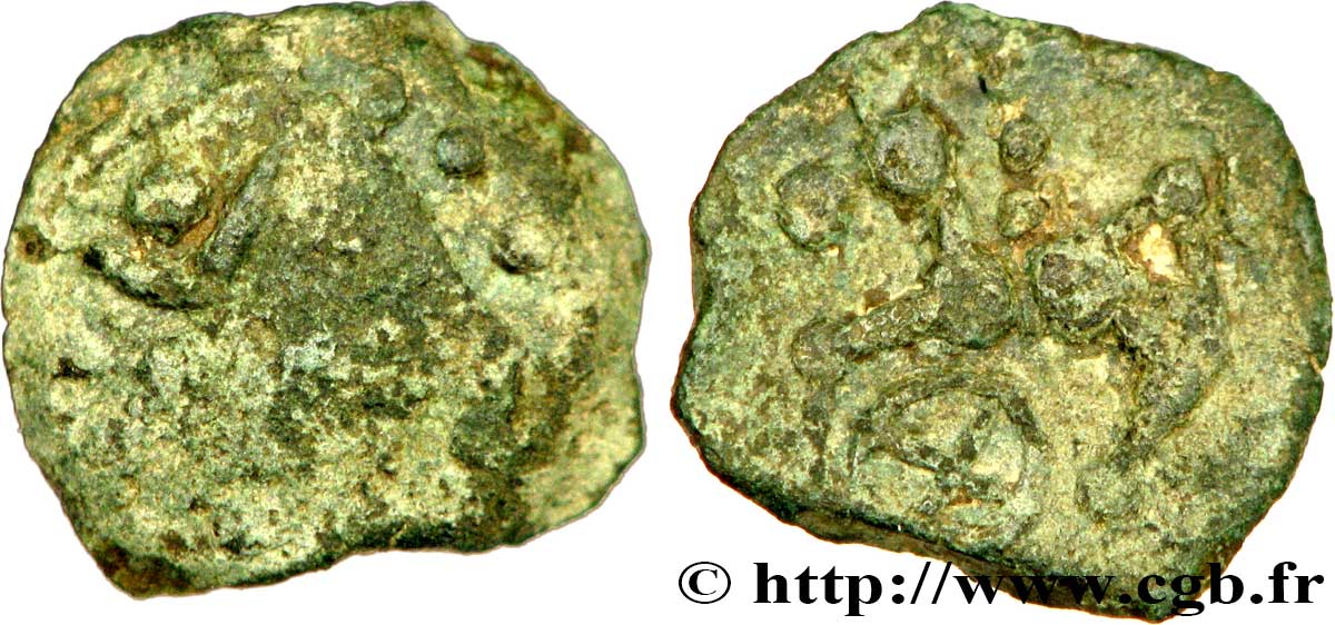 BITURIGES CUBES, INCERTAINES Bronze au cheval et à la rouelle - de Levroux TB/TB+