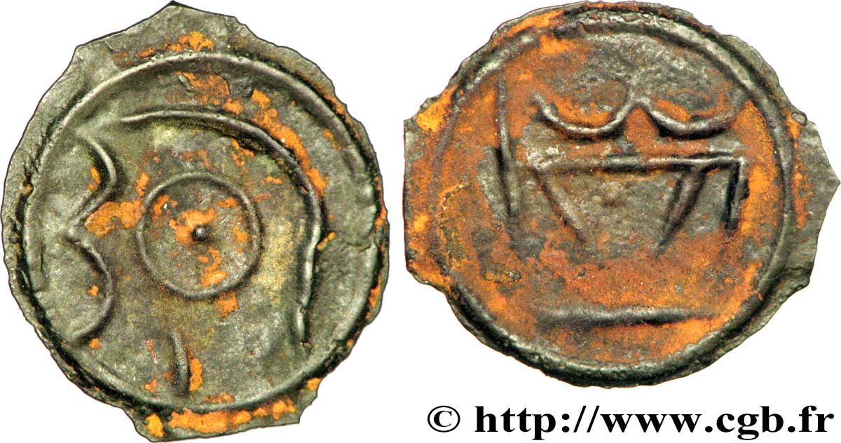 CANTII - CANTIENS (Area of the Kent) Potin au taureau chargeant SPL