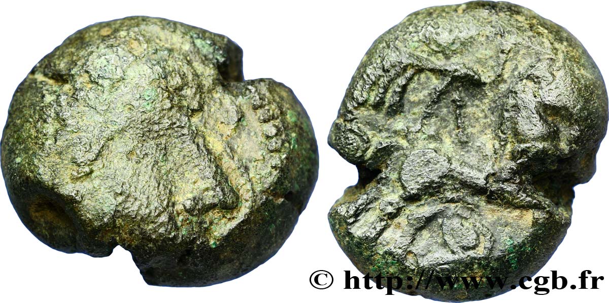 GALLIA - LEMOVICES (Regione di Limoges) Statère à la grue, en bronze MB/BB