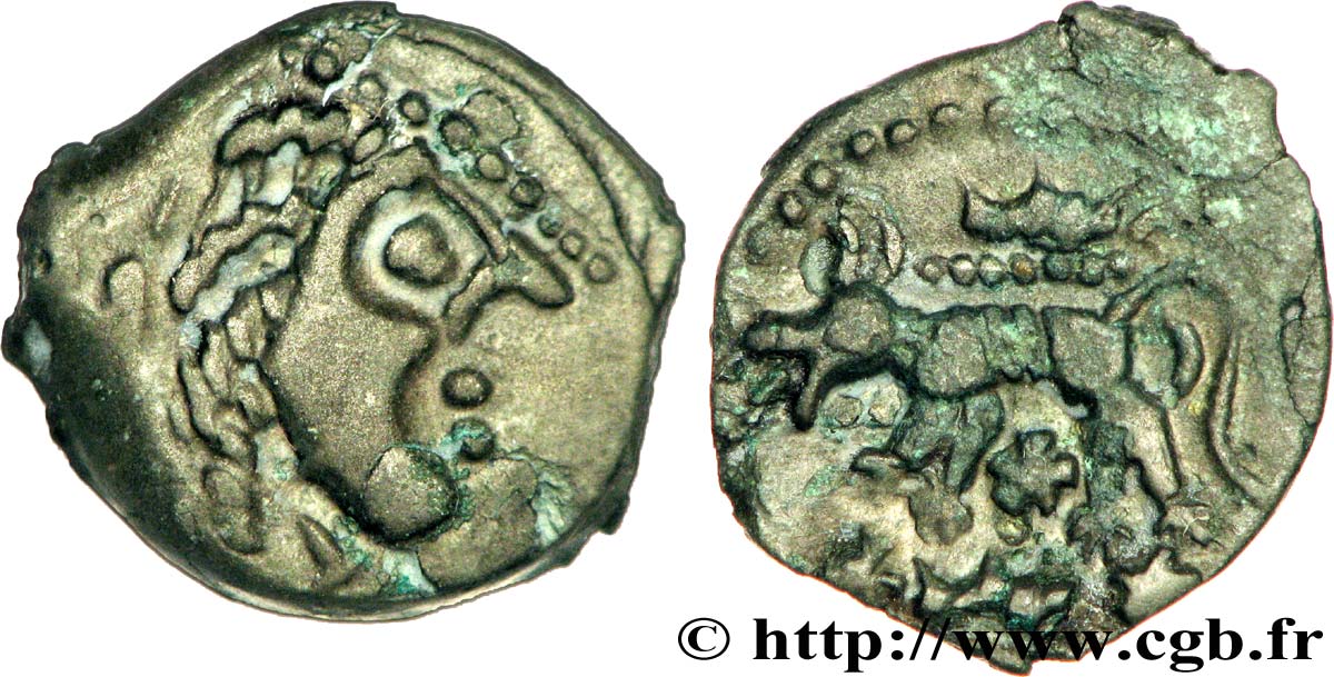 GALLIA - CARNUTES (Beauce area) Bronze au loup, tête à droite AU/XF