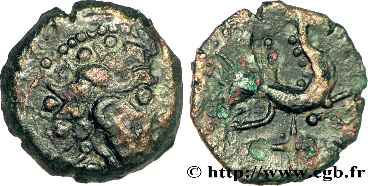 GALLIA - CARNUTES (Area of the Beauce) Bronze au pégase XF/AU