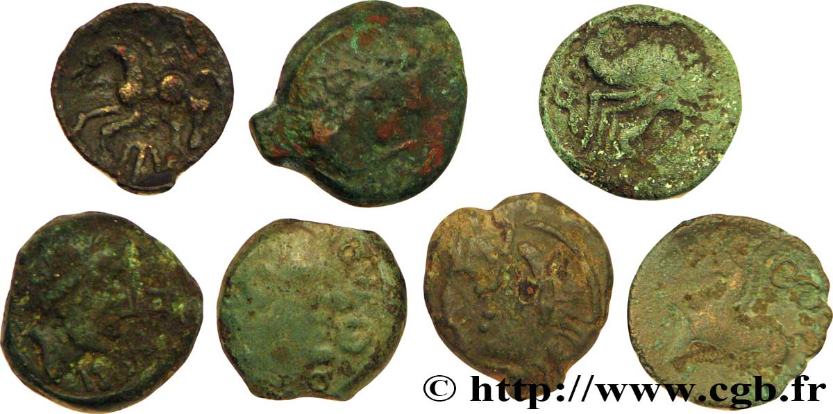 Gallia Lot de 7 rares bronzes variés lote