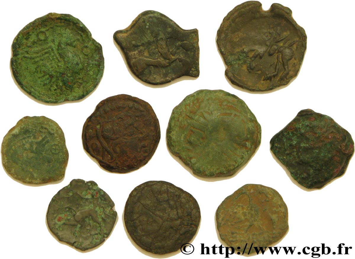 Gallia Lot de 10 rares bronzes à définir lote
