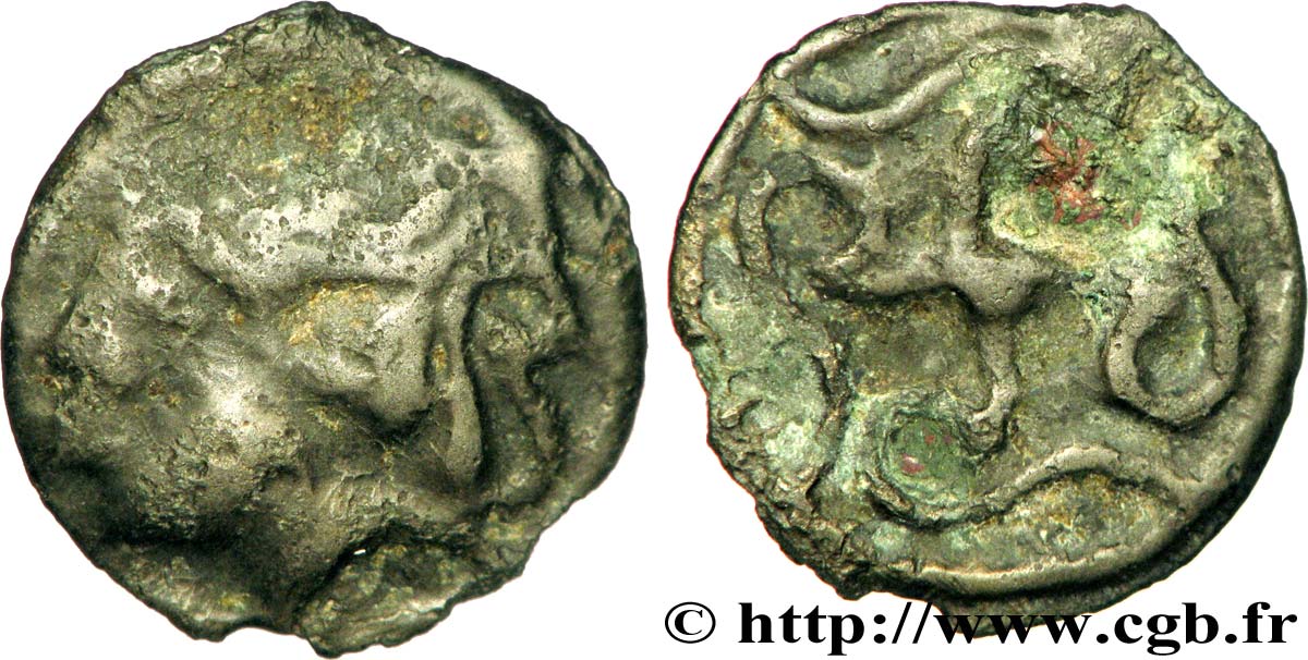 DUROCASSES (Région de Dreux) Potin aux volutes cruciformes TB/TB+