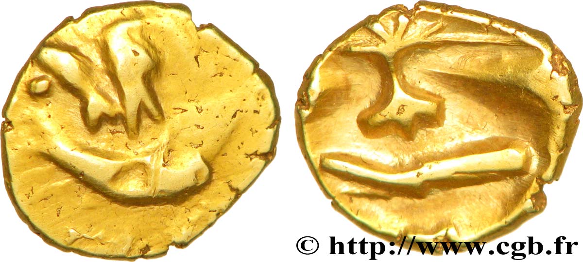 GALLIEN - GALLIA - MORINI (Region die Manche und die Nordsee) Quart de statère au bateau SS/VZ