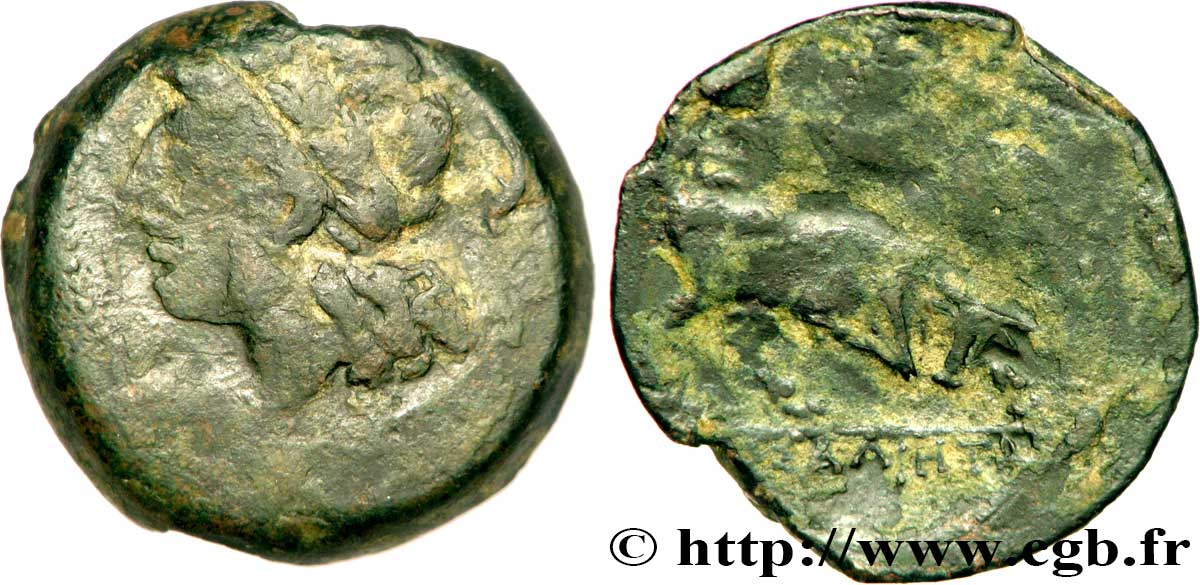MASSALIA - MARSEILLES Bronze lourd au taureau, revers à l’épis de blé q.BB