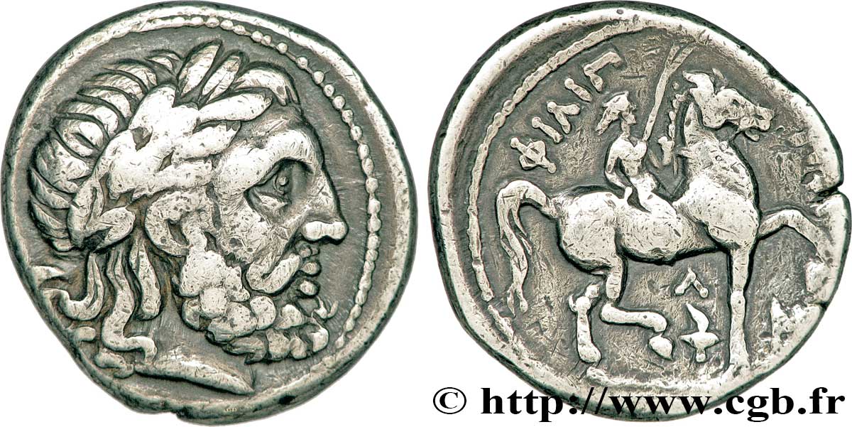 CELTES DU DANUBE - IMITATIONS DES TÉTRADRACHMES DE PHILIPPE II ET DE SES SUCCESSEURS Tétradrachme au cavalier, imitation de Philippe II TTB+