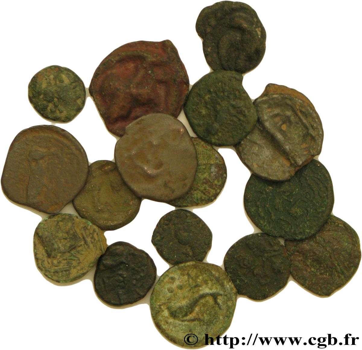 Gaule Lot de 14 bronzes et 2 potins lot