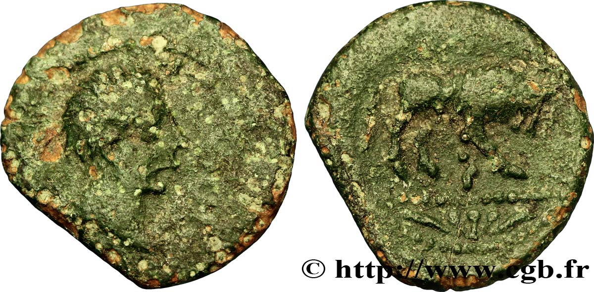 GALLIA - SANTONES / CENTROOESTE - Inciertas Bronze ATECTORI (quadrans) BC+