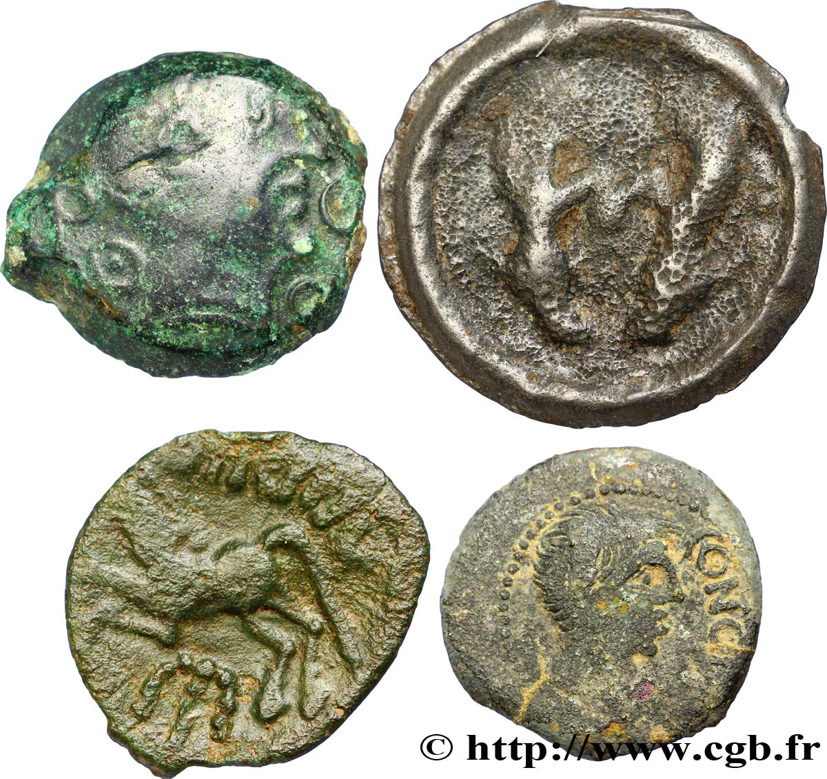 Gaule Lot de 3 bronzes et 1 potin lot