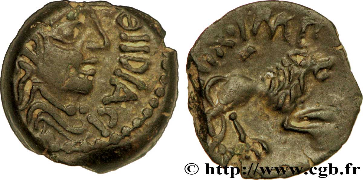 REMI / CARNUTES, Unspecified Bronze AOIIDIACI / A.HIR.IMP au lion fVZ