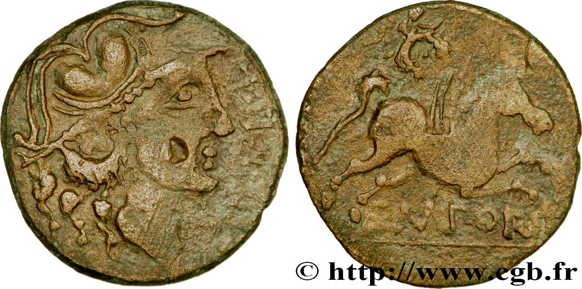 HISPANIA -INDIGETES - EMPORIA / UNTIKESKEN (Provincia de Gerona - Ampurias) Unité de bronze ou as BC+