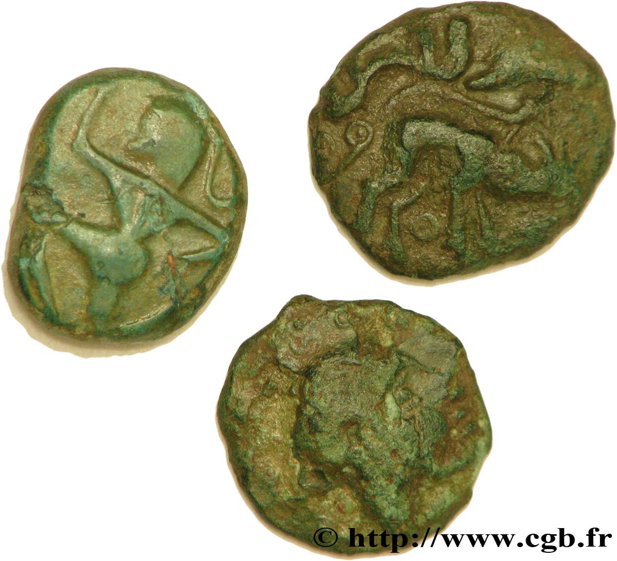 GALLO-BELGIAN - CELTIC Lot de 3 bronzes lot
