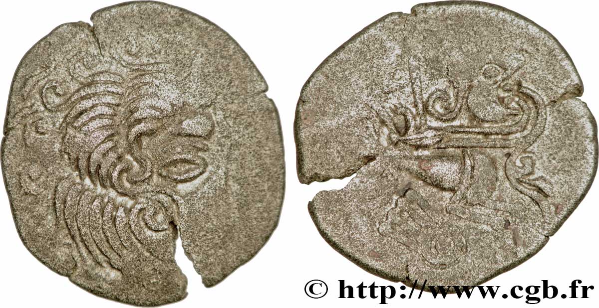 GALLIEN - ARMORICA - CORIOSOLITÆ (Region die Corseul, Cotes d Armor) Statère de billon, classe IVb fSS