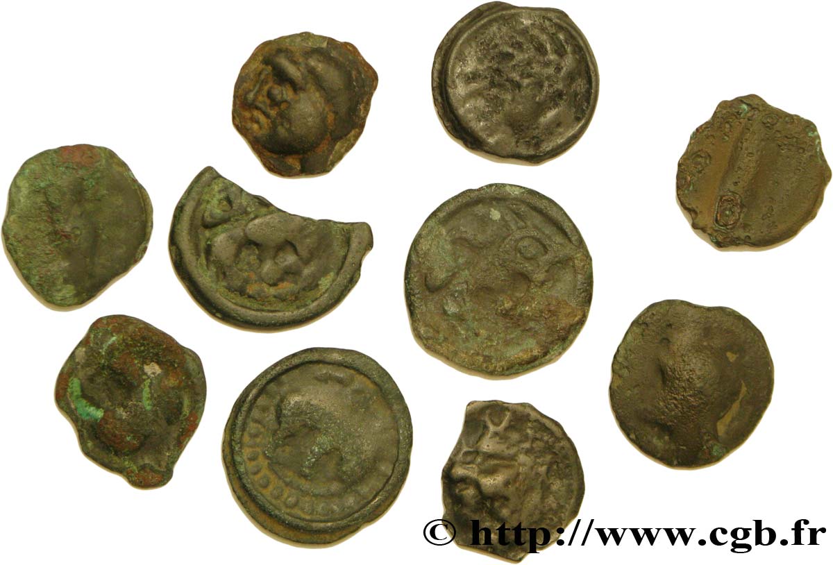 Gallia Lot de 10 potins lot