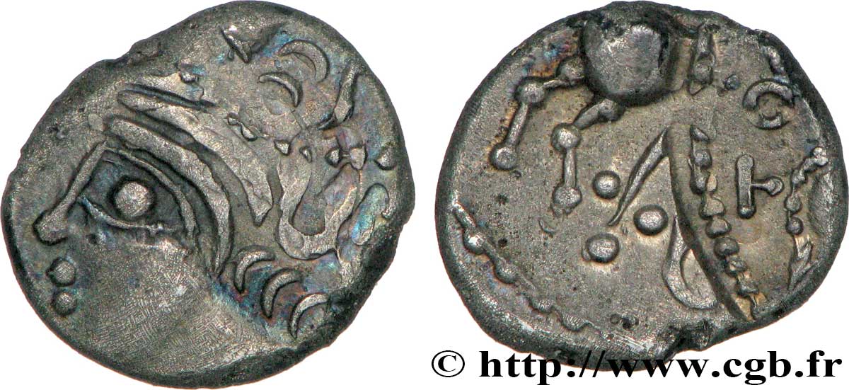 SÉQUANES (Région de Besançon) Denier TOGIRIX, double frappe TTB+/SUP