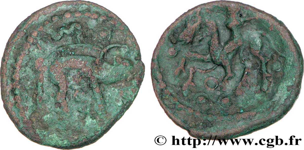 GALLIEN - BELGICA - AMBIANI (Region die Amiens) Bronze VACIICO, au sanglier et au cavalier S/fSS