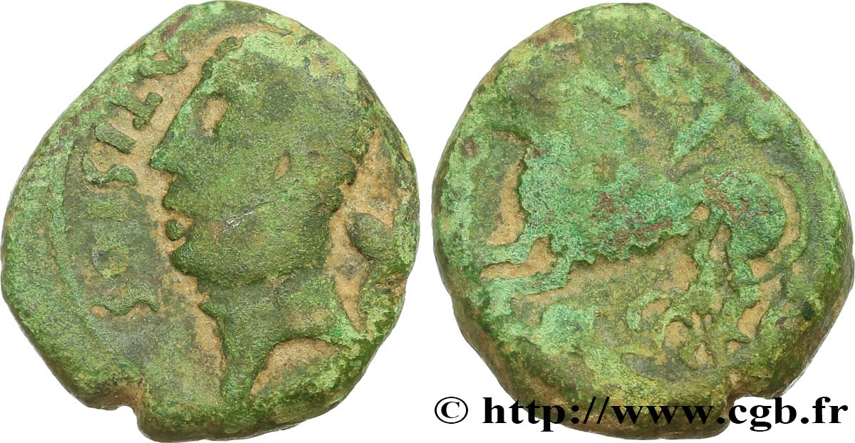 GALLIA BELGICA - REMI (Región de Reims) Bronze ATISIOS REMOS, classe II BC+/BC
