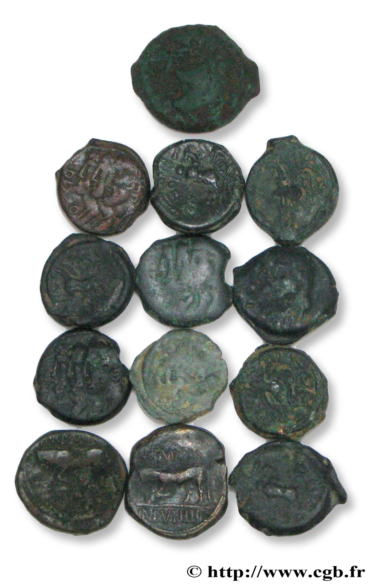 GALLIA BELGICA - REMI (Región de Reims) Lot de 13 bronzes variés lote