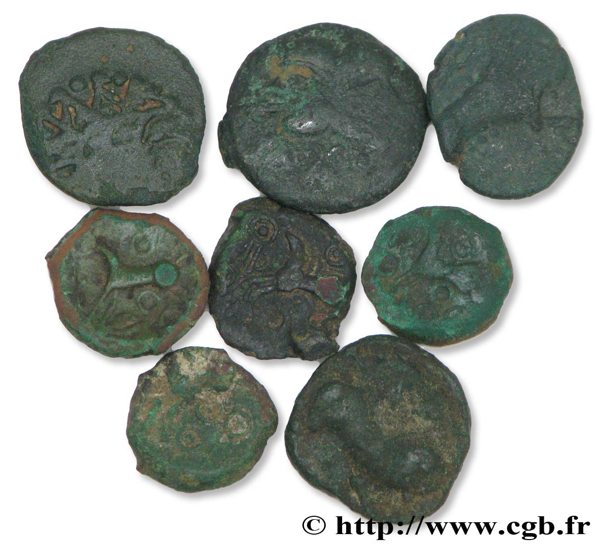 GALLO-BELGIAN - CELTICA Lot de 8 bronzes variés lotto