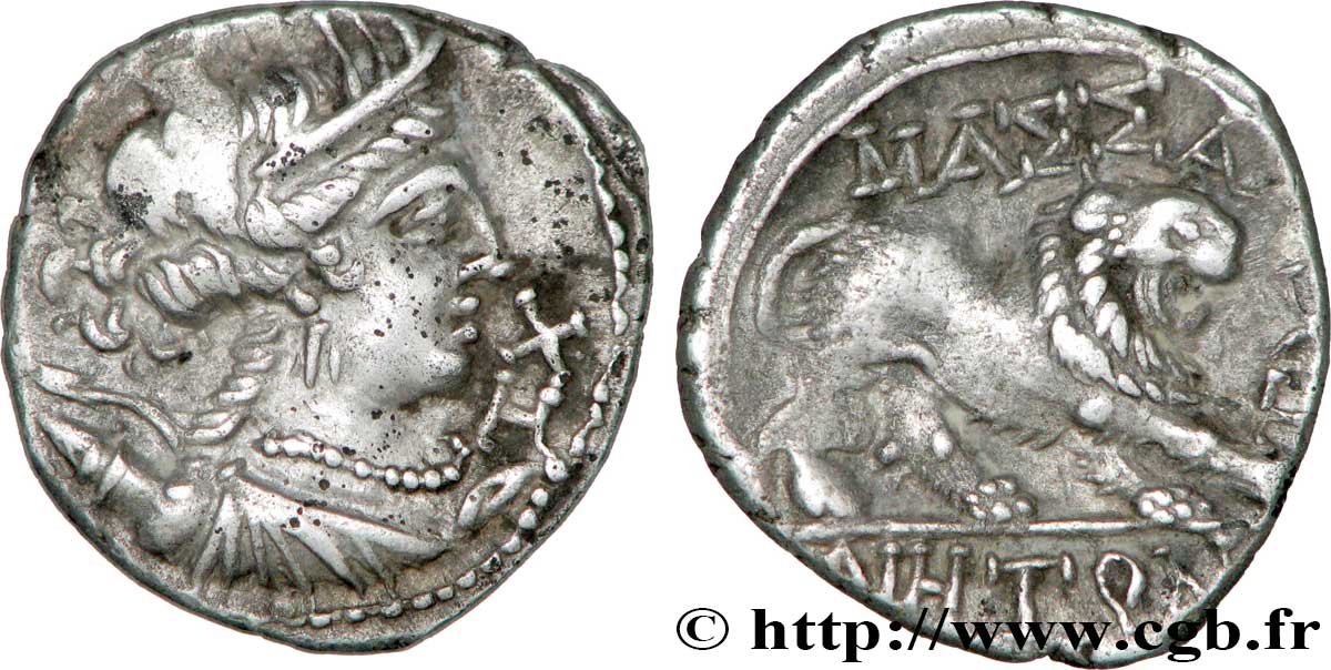 MASSALIA - MARSEILLE “Drachme légère” ou tétrobole TTB+/SUP